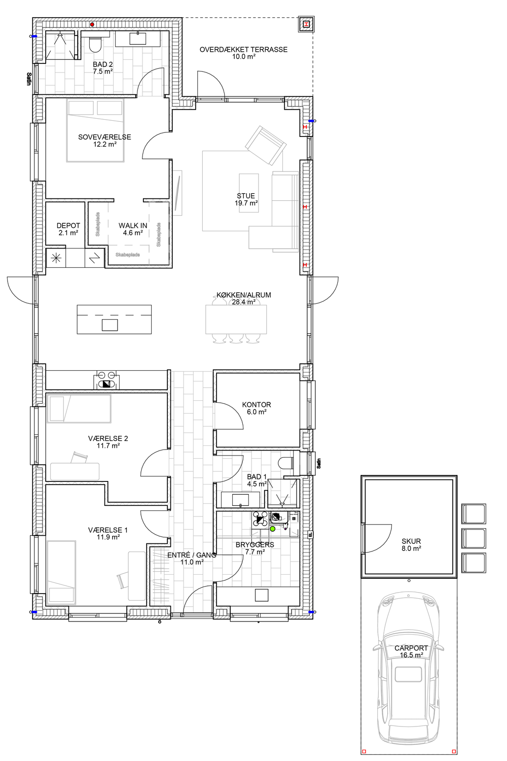 Plantegning Laengehus 155 Nr2